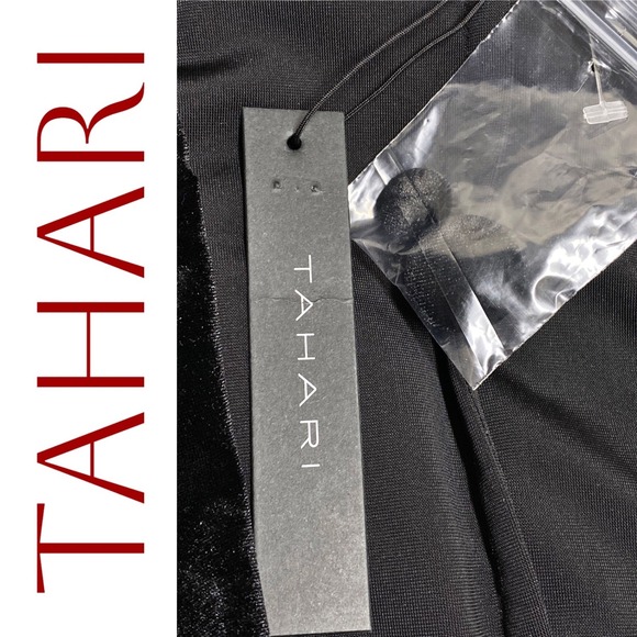 Tahari NWT Womens Black Velvet Single Button Blazer Jacket Notched Lapel Large - Picture 8 of 15